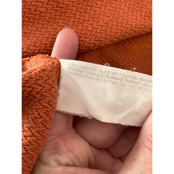 Mango size small crewneck distressed revolve pullover sweatshirt burnt orange - Picture 4 of 6